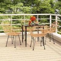 Garden Dining Set Poly Rattan
