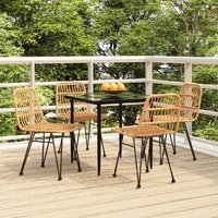 Garden Dining Set Poly Rattan