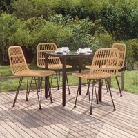 Garden Dining Set Poly Rattan