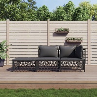 Garden Lounge Set with Cushions Steel