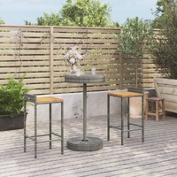 Garden Bar Set Poly Rattan&Solid Wood Acacia