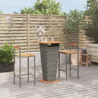 Garden Bar Set Poly Rattan&Solid Wood Acacia