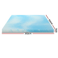 Bedding Memory Foam Mattress Topper Gel 5cm Queen