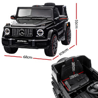 Kids Electric Ride On Car Mercedes-Benz Licensed AMG G63 Toy Cars Remote Black