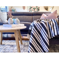 Richmond Throw - Reclaimed Wool Blend - Monochrome
