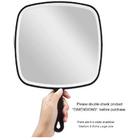 Extra Large Black Handheld Mirror with Handle (31,5 x 23 cm)