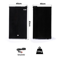 GECKO 95L Portable Upright Fridge Freezer Camping Caravans Bar Fridges 12V/24V/240V Refrigerator