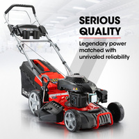 Lawn Mower 18 220cc Petrol Self-Propelled Push Lawnmower 4-Stroke