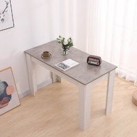Dining Table Rectangular Wooden 120M-Grey&amp;White