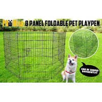 Pet Playpen Foldable Dog Cage 8 Panel 30in with Cover