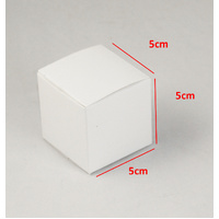 10 Pack of White 5cm Square Cube Card Gift Box - Folding Packaging Small rectangle/square Boxes for Wedding Jewelry Gift Party Favor Model Candy Choco