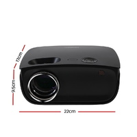 Portable Mini Video Projector Wifi 1080P Home Theater HDMI Black