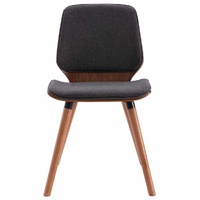 Dining Chairs 2 pcs Grey Fabric