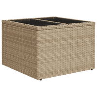 14 Piece Garden Sofa Set with Cushions Beige Poly Rattan