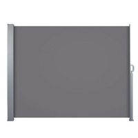 Set of 2 Side Awning Sun Shade Outdoor Blinds Retractable Screen 1.8X3M GR