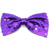 GLITTER SEQUIN BOW TIE Costume Fancy Dress Dance Fancy Shiny Party Bowtie