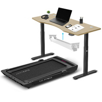 LSG Pacer M5 with Dual Motor Automatic Standing Desk in Black and Cable Management