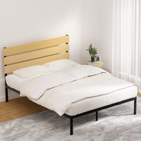 Bed Frame Metal Base Mattress Platform Foundation PAULA