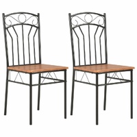 Dining Chairs Brown MDF