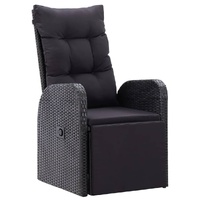 Reclining Garden Chairs with Cushions Poly Rattan