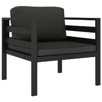 Sofa 1 pc with Cushions Aluminium Anthracite