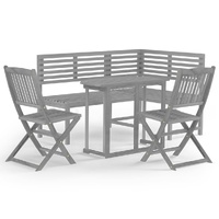 4 Piece Bistro Set Solid Wood Acacia