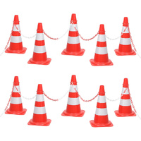 Reflective Traffic Cones Red and White 50 cm