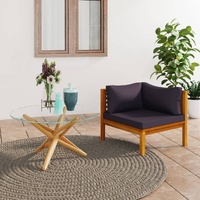 Corner Sofas with Cushions Solid Acacia Wood