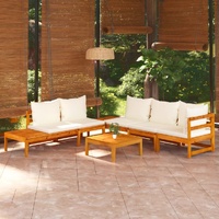Garden Lounge Set with Cushions Acacia Wood