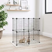 Pet Cage Black 35 by 35 cm Steel Rabbit Hutches