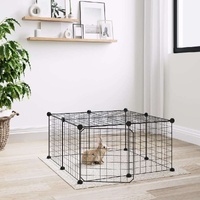 Pet Cage Black 35 by 35 cm Steel Rabbit Hutches Range 2