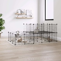 Pet Cage with Door Black 35 by 35 cm Steel
