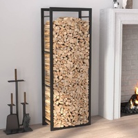 Firewood Rack Matt Black Steel