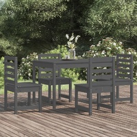 5 Piece Garden Dining Set Solid Pine Wood