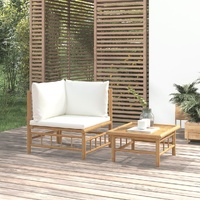 Garden Lounge Set with Cushions Bamboo