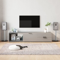 Speaker Stands 2 pcs Tempered Glass 1 Pillar Design