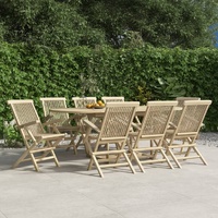 Folding Garden Chairs Grey 56x61x89 cm Solid Wood Teak
