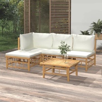 Garden Lounge Set with Cushions  Bamboo