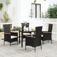 Garden Chairs with Cushions Poly Rattan