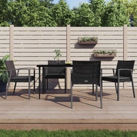 Garden Chairs with Cushions 56.5x57x83 cm Poly Rattan