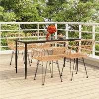 Garden Dining Set Poly Rattan