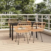Garden Dining Set Poly Rattan