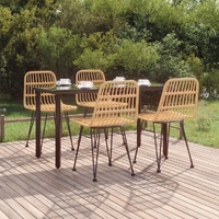 Garden Dining Set Poly Rattan