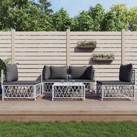 Garden Lounge Set with Cushions Steel