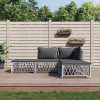 Garden Lounge Set with Cushions Steel