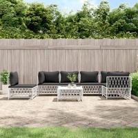 Garden Lounge Set with Cushions Steel
