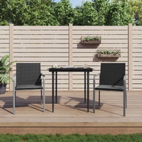 Garden Dining Set with Cushions Poly Rattan and Steel