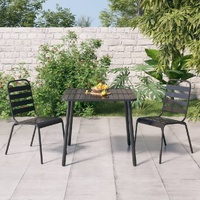 Garden Dining Set Anthracite Steel