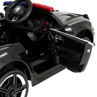 Kids Ride On Car Electric Patrol Police Cars Battery Powered Toys 12V Black