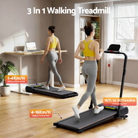 Everfit 3 in 1 Walking Pad Treadmill 20% Auto Incline Under Desk Foldable Treadmills for Home With 40cm Wide Belt